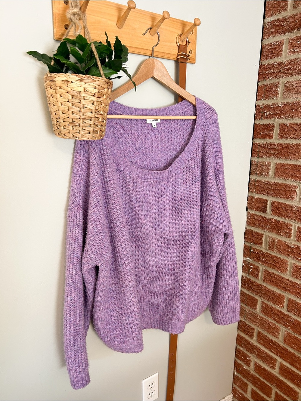 Reitmans Lavender Long Sleeve Knit Sweater